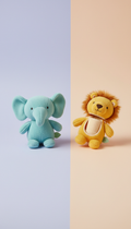 Organic Cotton Plush Animal Duo